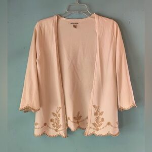 Lucky brand off-white ladies embroidered jacket size S